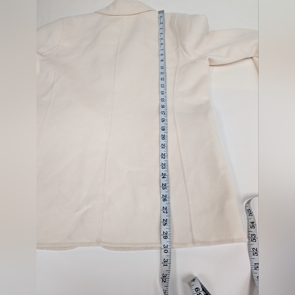 Banana Republic Cream Unlined Wool Blend Blazer Jacket Large - Picture 2 of 7